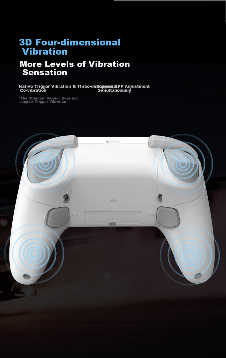 Zhidong Yingyi Ypro Wireless Game Controller, Hall Effect Joystick, Replaceable Mechanical Buttons, Compatible with Switch/switch2, PC, Mobile Phones, Motion Sensing NS, [White] 4