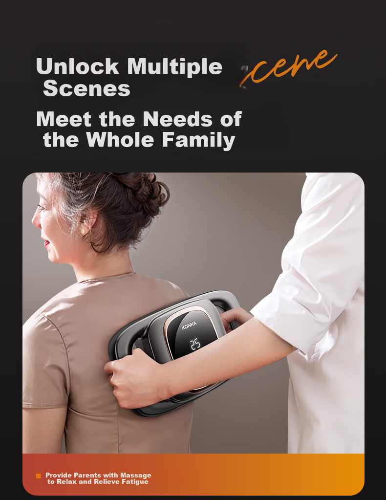 KONKA [Mid-Autumn Festival Gift] Twelve-Head Fully Automatic Massage Gun with Fascia, Full Body Massager, Leg Massager, Cervical And Calf Muscle Massager, Waist Massager, Multi-Head Neck And Fascia Device for Girlfriend 12