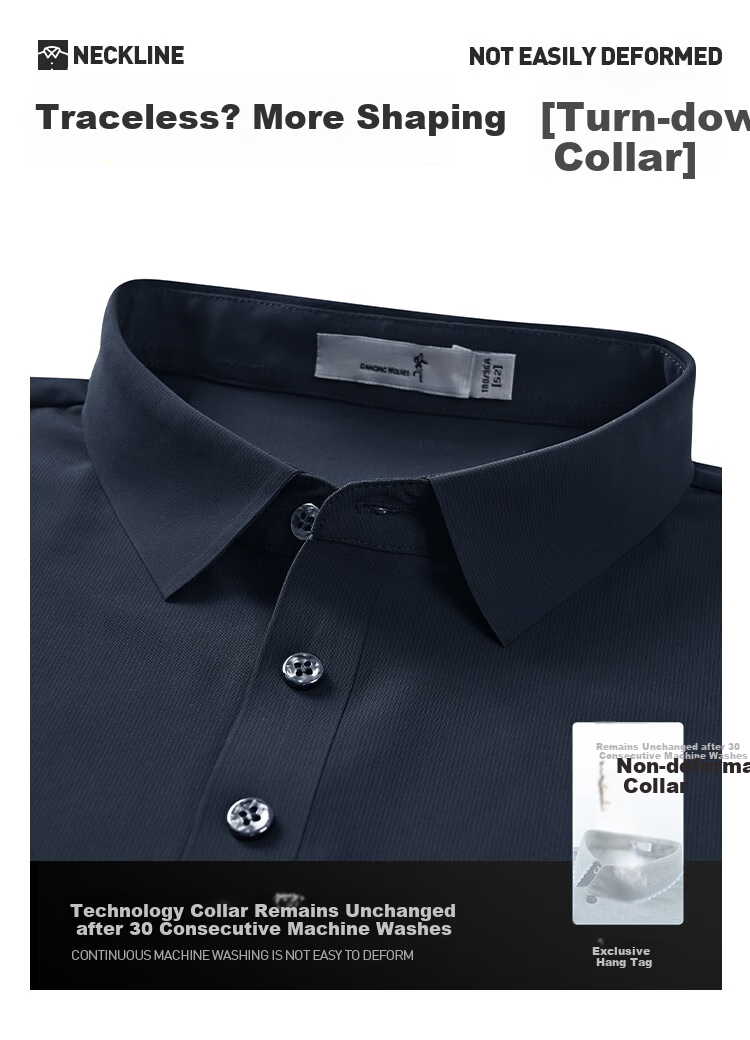 DANCING WOLVES [Quick-Dry Elastic] Summer Simple Casual Versatile Men's Short-Sleeve POLO, 211 Gray-Green, M(170) 4