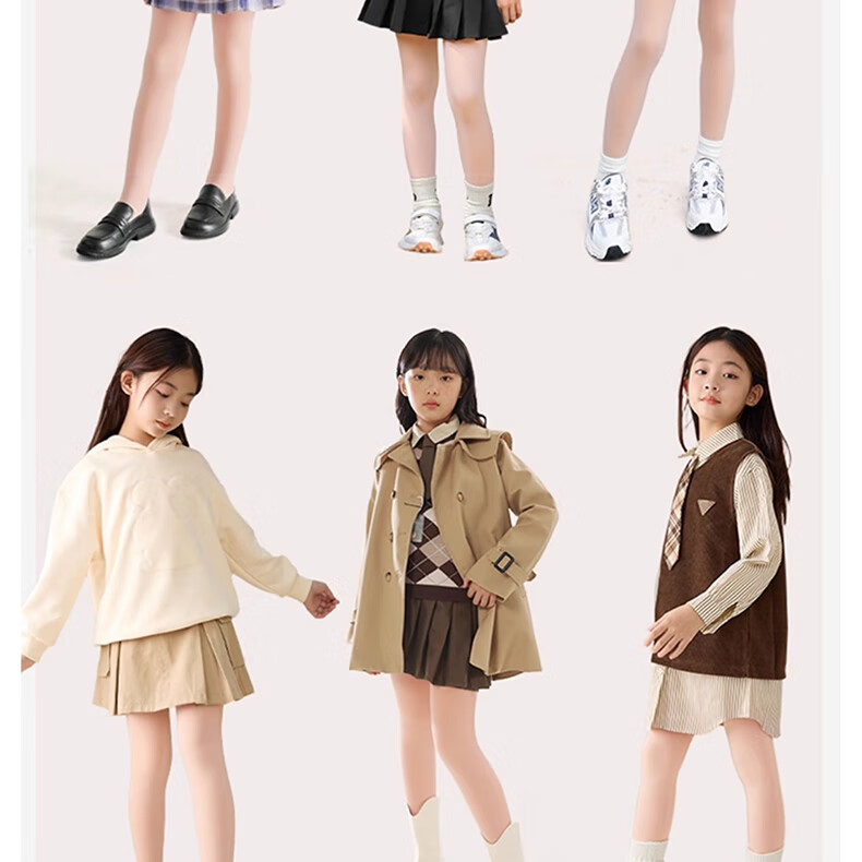 Langsha Kids Autumn Winter Fleece-Lined Thickened Skin-Colored Tights Outdoor Wear Sheer Pantyhose Girls Nude Leggings 5