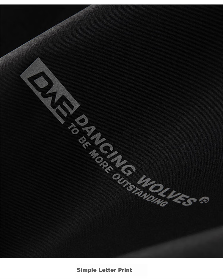 DANCING WOLVES [Versatile for Commuting] Fashionable Simple Jacket with Letter Print, Men's Outerwear, 015 Dark Gray, Size 175 11