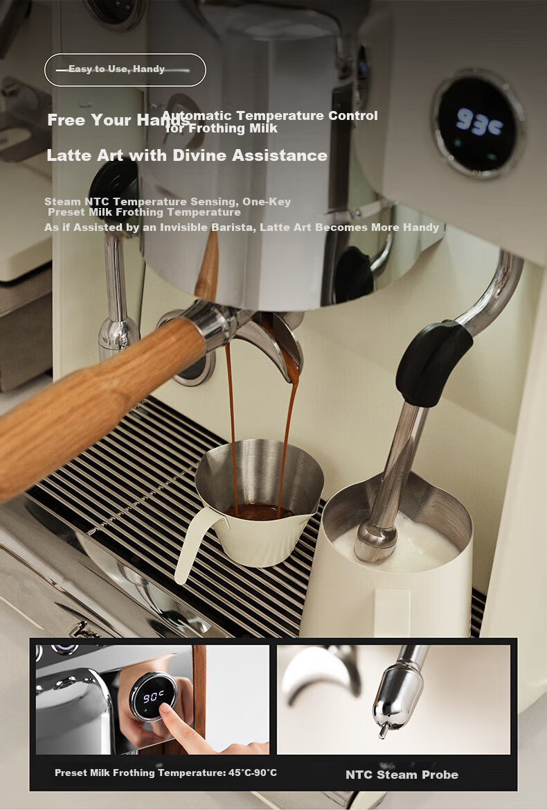 GEMILAI Yinsha G3148C Coffee Machine, Home And Commercial Semi-Automatic Coffee Maker, Small Appliance for Americano And Espresso, Dual Boiler, Rotary Pump 7