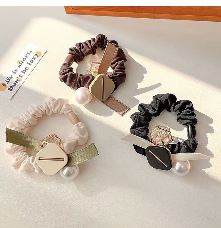 Dongyiyanxuan Hair Ties for Women, High Elasticity Durable Hair Bands, Korean Style Rubber Bands for Hair Tying, Seamless Children's Hair Bands, 3-Pack 1