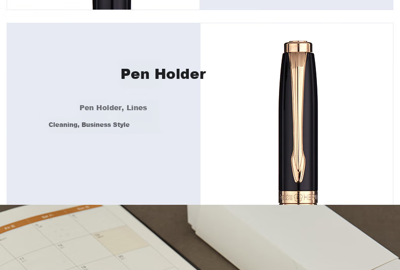 HERO Ballpoint Pen, 988 Daily Writing, Stylish And Personalized Business Office Signing Pen for Men And Women, Black with Gold Clip 10