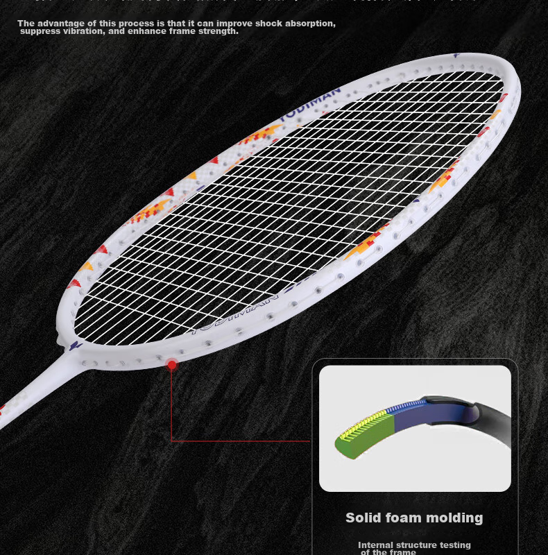 Yodiman Internal Foam Badminton Racket, 4U Pink Gift Box, Single Racket N6 (Pre-Strung 27 Lbs) 8