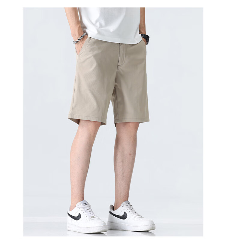 JEEP SPIRIT Men's Summer Shorts Men's Ice Silk Thin High-end Casual Cropped Trousers Sports Outerwear Workwear Pants 3