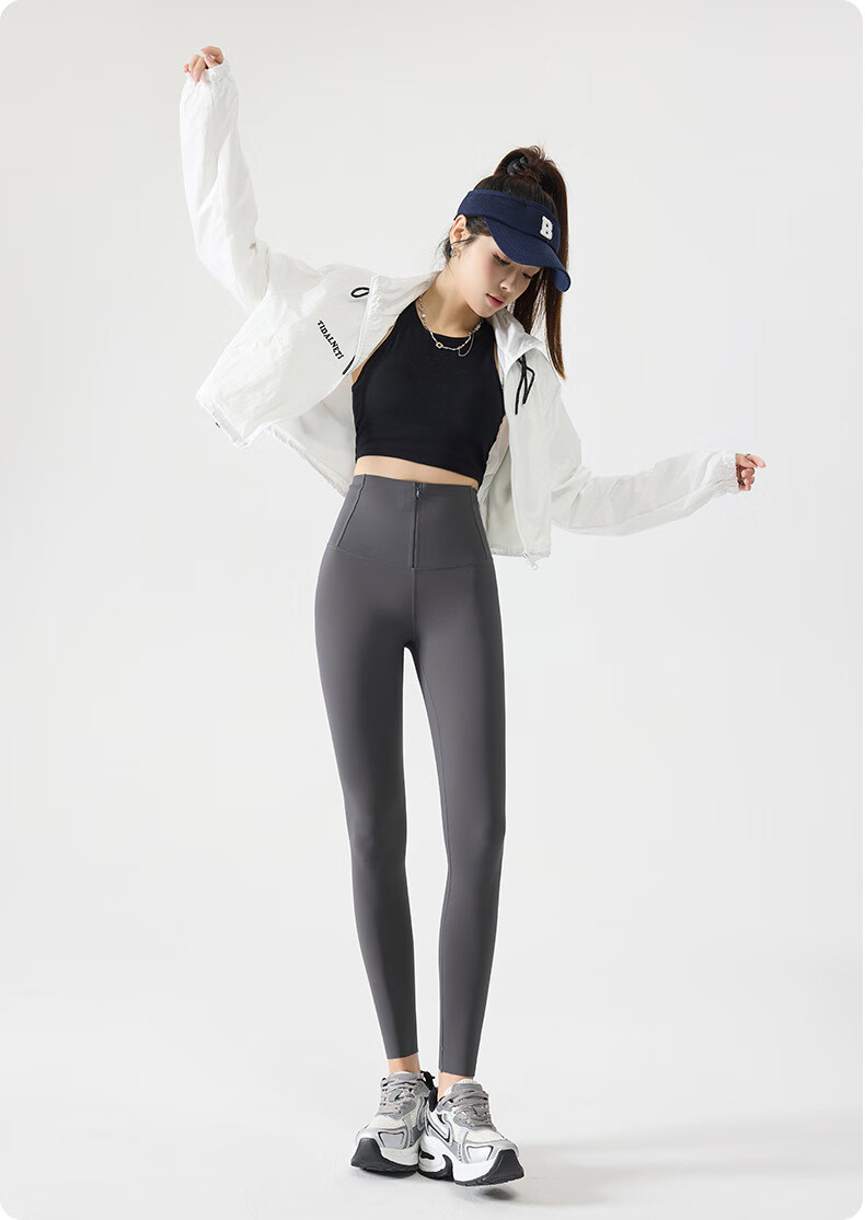 LangSha High-Waist Slimming Seamless Yoga Leggings for Women, Autumn New Stretchy Shaping Shark Pants 6