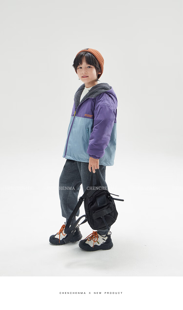 Chenchenma [Popcorn] Girls' Casual Pants, New Winter Style with Fleece Lining, Thickened All-In Warm Children's Joggers, 6837D 11