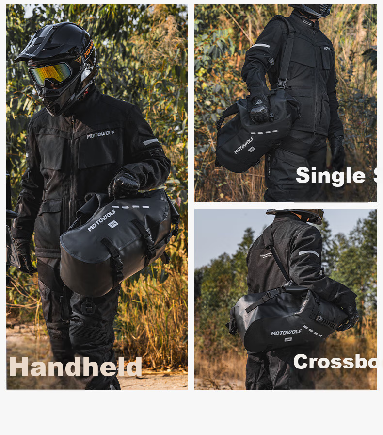 MOTOWOLF Motorcycle Rear Seat Bag, Rider Riding Bag, Waterproof Bag, Wear-Resistant Tail Bag, Hanging Bag, Motorcycle Equipment Side Bag 6
