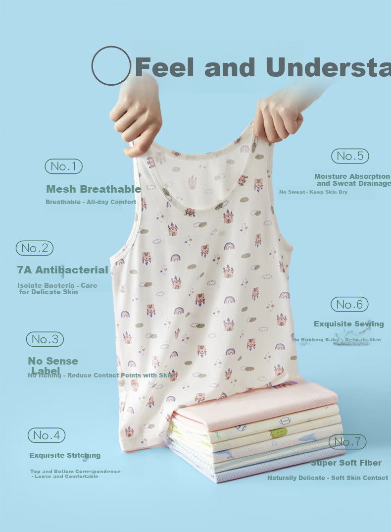 Hengyuanxiang Children's Tank Top Undershirt for Boys And Girls, Lightweight Summer Sleeveless T-Shirt for Kids And Teens 2