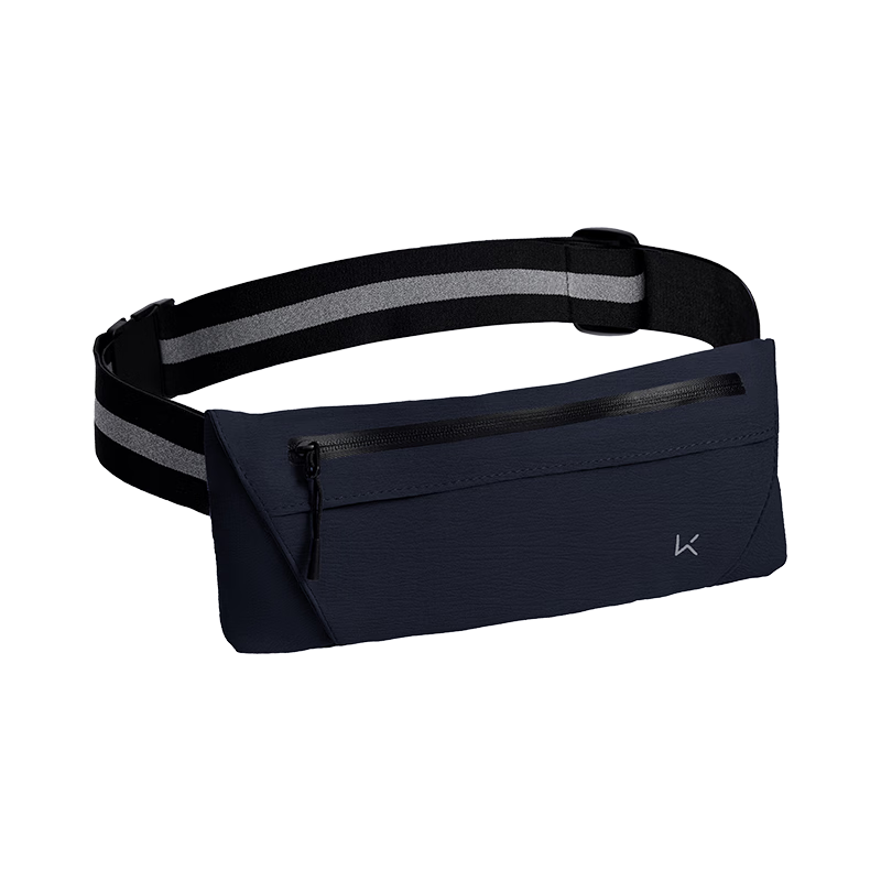 Keep Running Waist Bag Lightweight Large Capacity Multifunctional Sports Phone Bag for Men and Women Hiking Cycling Navy Blue