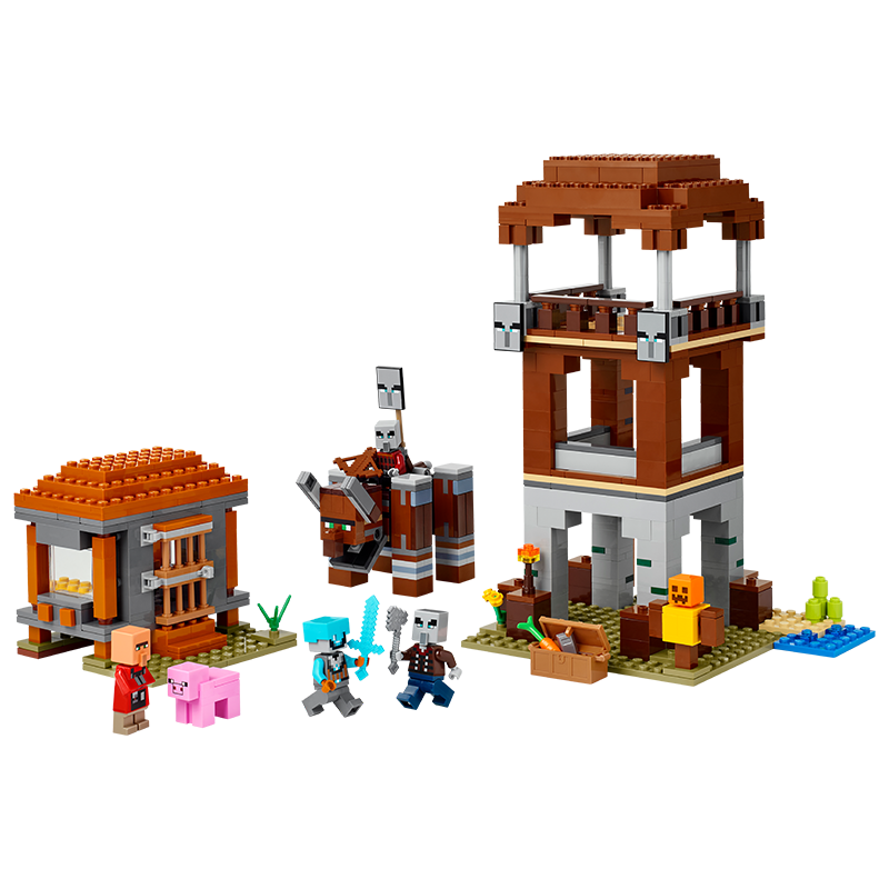 LEGO Minecraft 21278 Sentry Gun And T-Rex Building Set, Boys Girls Children's Toy Birthday Gift Decoratio