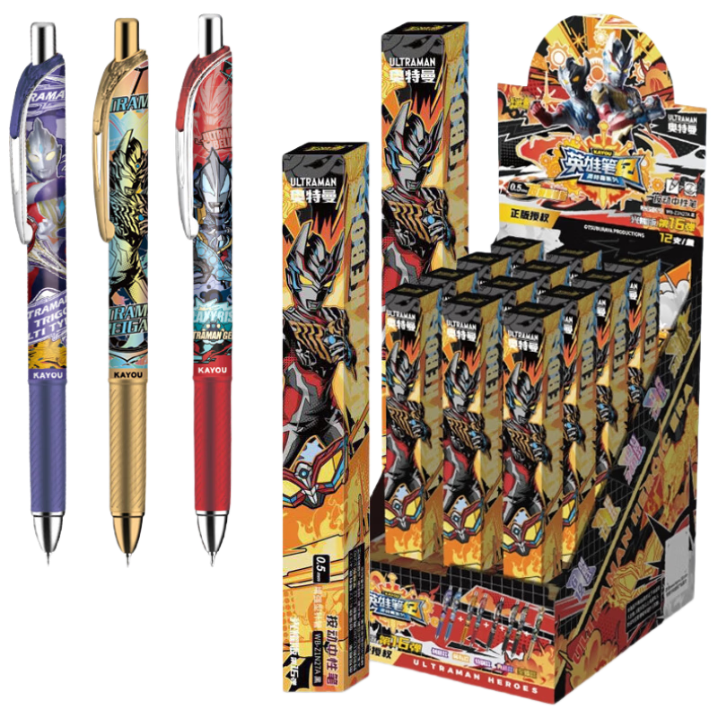 Kayou Ultraman Gel Pen, Ultraman Blind Box Pen, Light-Up Version, 16th Edition, Ink Pen, Ultraman Stationery