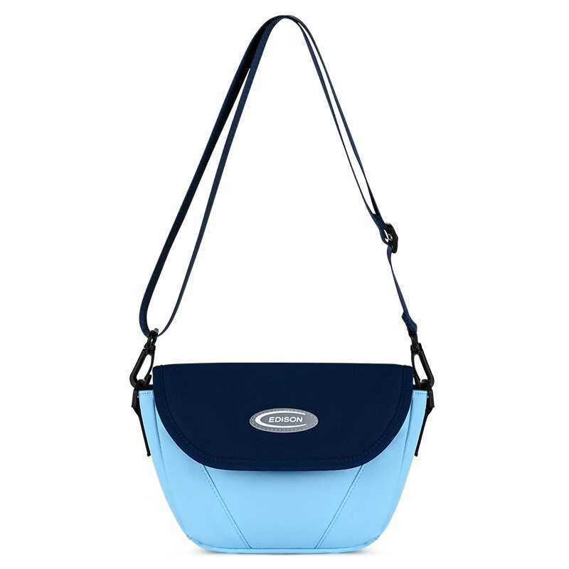 Edison Elementary School Student Single Shoulder Bag Fashion Trendy Outdoor Lightweight Travel Study Children Crossbody Bag W19-1 Blue