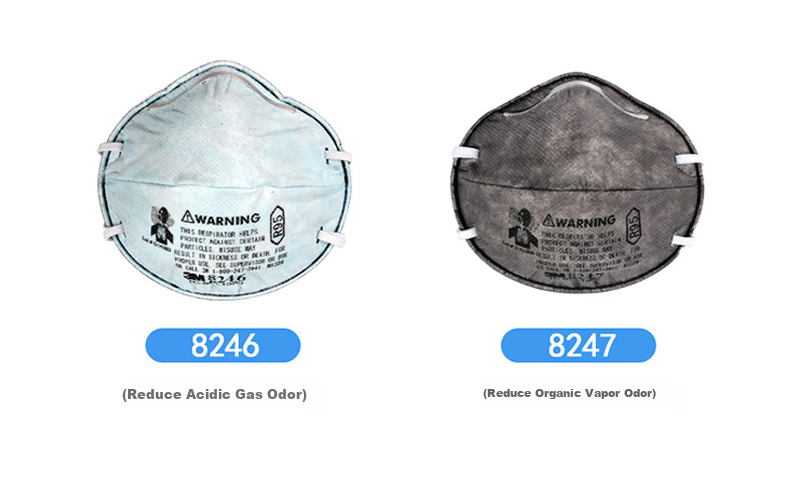 3M 8247CN R95 Organic Vapor Odor And Particulate Activated Carbon Mask, 20 Pieces/box 4