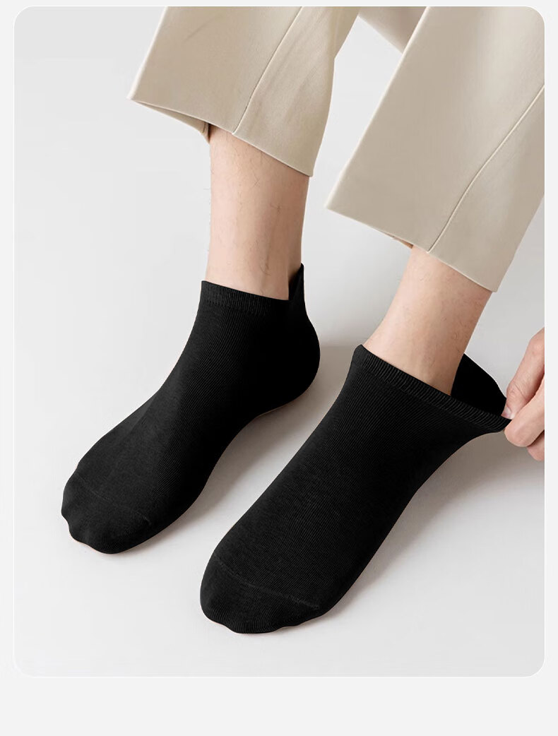 Miiow Disposable Men's Short Socks 6 Pairs Breathable Sweat-Absorbent No-Wash Daily Use for Military Training Travel Business Sports Colorful 13