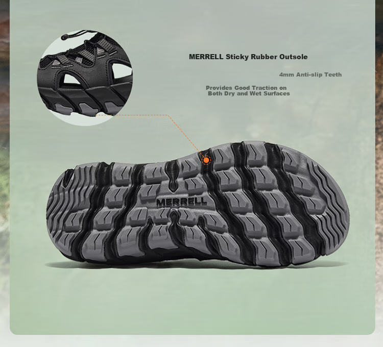 Merrell Outdoor Stream Trekking Sandals MAIPOSIEVE Lightweight Breathable Non-Slip Outdoor Camping Casual Sandals J031 Gray Blue 42 5