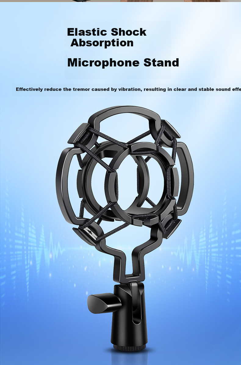 Depusheng A6 Microphone Stand Arm, Live Streaming Microphone Stand, Karaoke Recording Voiceover Live Streaming Host Condenser Microphone Anti-Spray Shockproof Stand, Desktop Universal Folding Stand, Thickened And Reinforced Professional 2