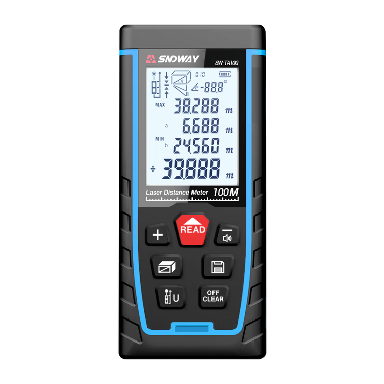 SNDWAY Laser Distance Meter, High-Precision Infrared Measuring Ruler, Indoor Electronic Ruler, Laser Ruler SW-TA100