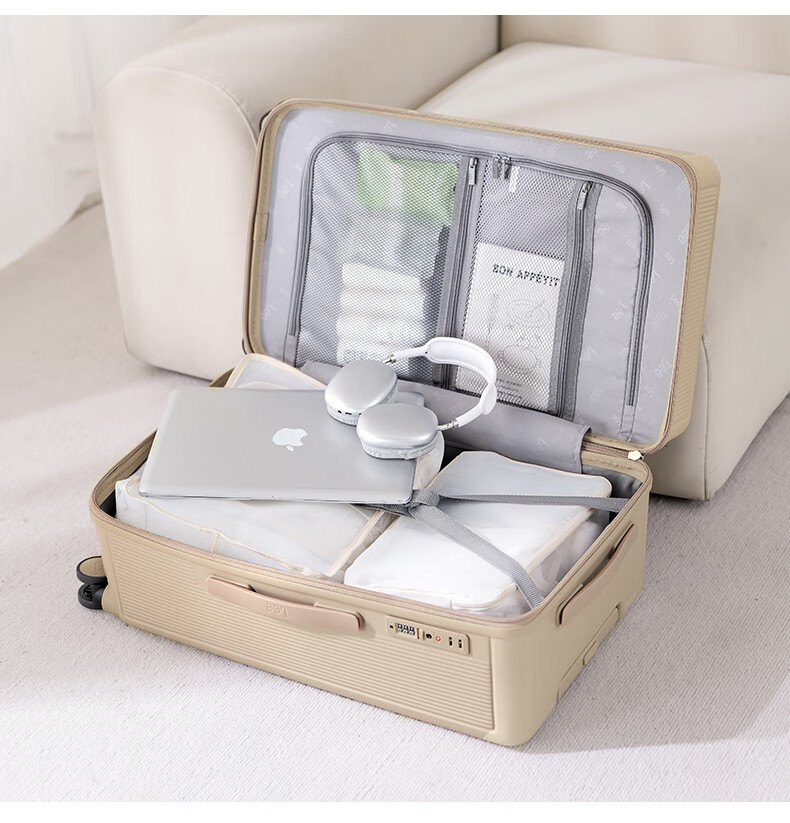 Lee High-Quality Large-Capacity Thickened Suitcase, Trolley Case, Travel Luggage, Password Lock Box, Aurora White, 28 Inches 33