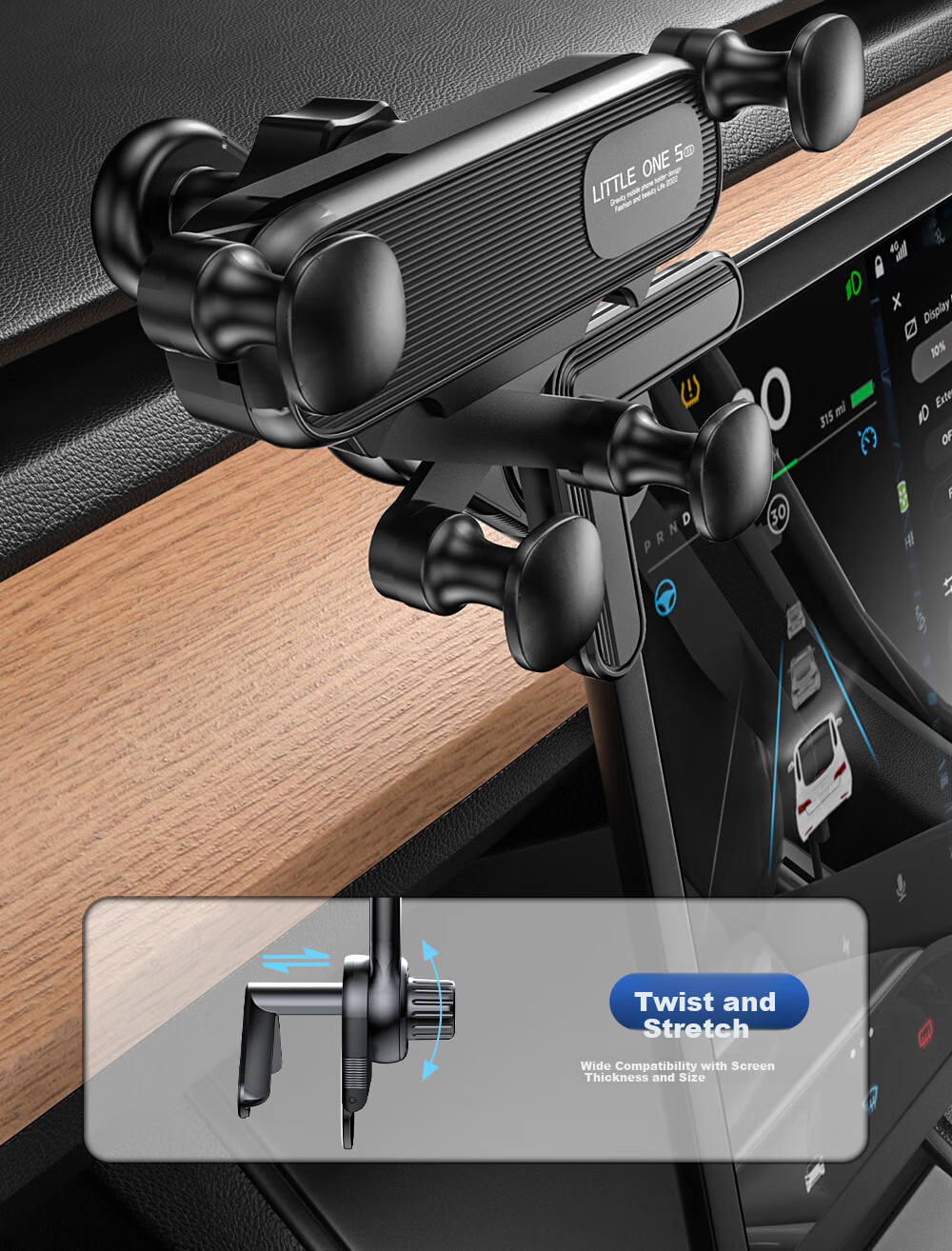 Dijialun New Car Screen Phone Navigation Mount for New Energy Vehicles, Sturdy Display Stand That Doesn't Fall Off And Is Universal 5
