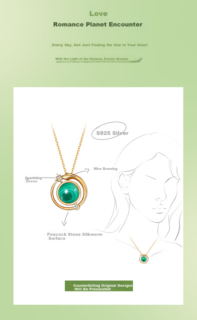 Aideyueding Planet Original Silver Necklace for Women, 2025 New Style Niche Design Collarbone Chain, New Year Gift for Girlfriend Or Wife 3