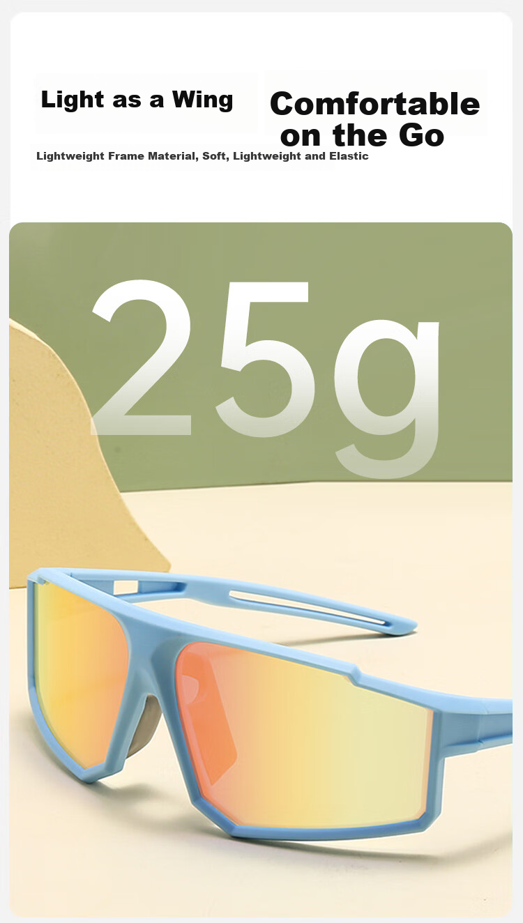 Angelamiao Children's Cycling Sunglasses for Boys And Girls, UV Protection Sunglasses for Sports, Running, Hiking, Protective Eyewear for School 8