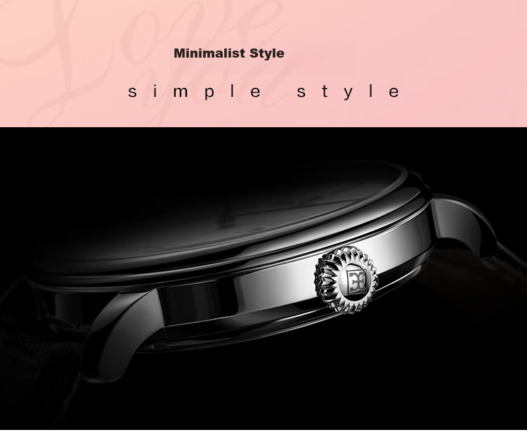 EBOHR Watch, Master Series Casual Leather Strap Mechanical Watch for Men And Women, Birthday Mid-Autumn Festival Gift, 36170135/142 2