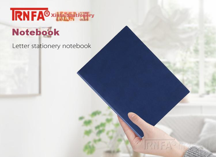 TRNFA TB-N203 Colorful Fashionable Imported Color-Changing PU Notebook, High-End Business Journal, Soft Leather Cover Memo Pad, Creative Office Stationery (Dark Blue, 32K) 2