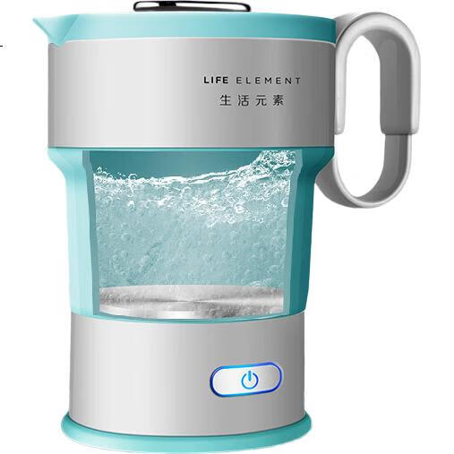 Портативный складной электрический чайник LIFE ELEMENT, 0.6 л, модель I10, синий