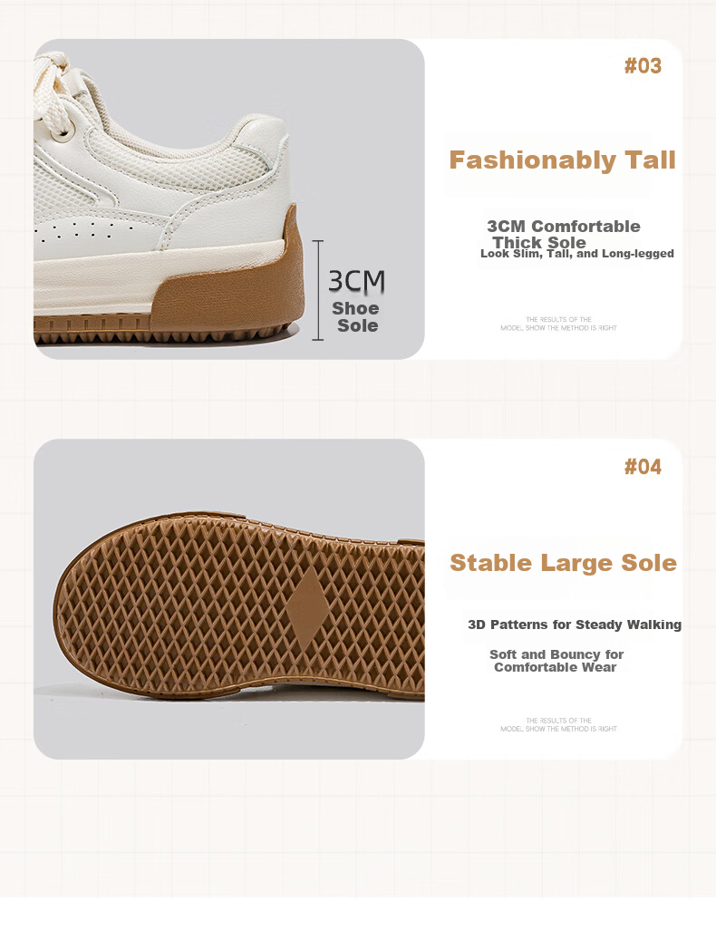 Huili Official Women's Sneakers, Women's Skateboard Shoes, Summer 2026 Sports Casual White Shoes for Women, Dexun Shoes for Women, Beige, Size 36 6