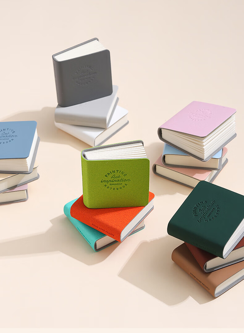 DiLe Mini Cute Flip Sketchbook Portable Pocket Blank Notebook Journal Sketchpad 48 Sheets 3pcs/Box LG-24618 Vintage Colors 8