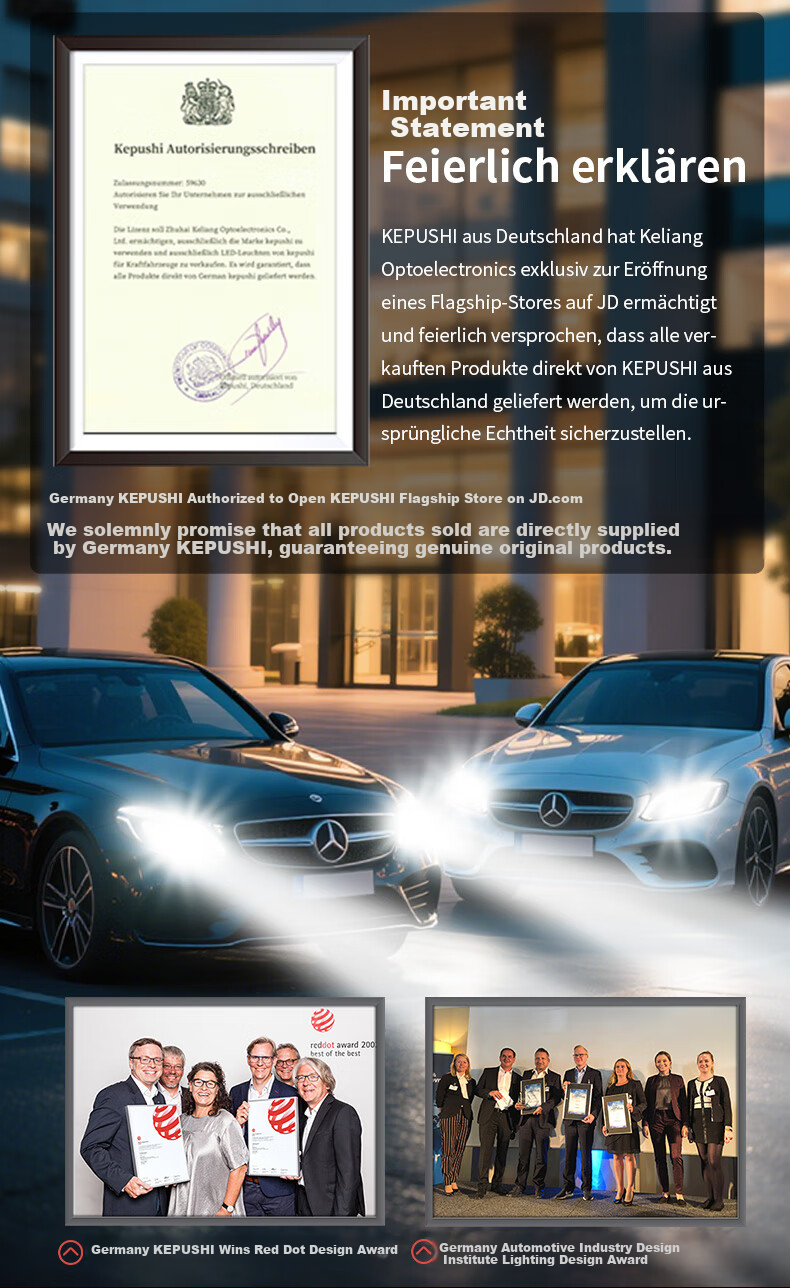KEPUSHI Automotive Dual-Light Lens LED Headlight, 9005 Car Bulb, Integrated High And Low Beam, High Beam, Low Beam, Front Car Headlights 2