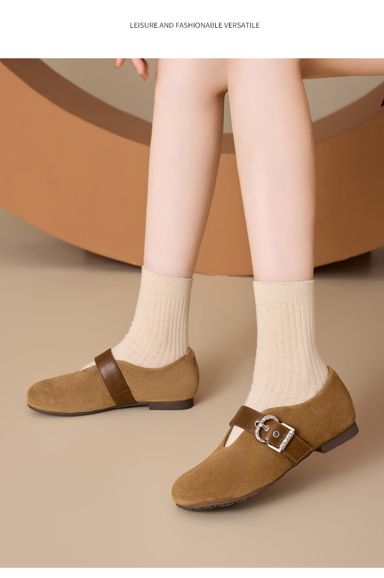 St&Sat Women's Hidden Heel Shallow Mouth Slip-On Shoes 2025 New Autumn Winter Retro Lazy Soft Sole Closed Toe Birkenstock Shoes 6