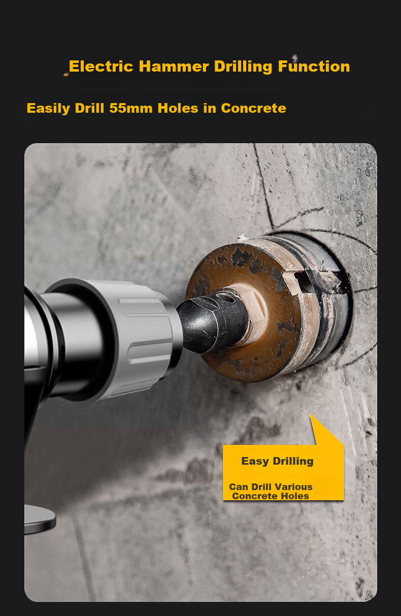 Airuide Safety Clutch Electric Hammer And Pick, Dual-Purpose Impact Drill, High-Power Electric Drill, Industrial Concrete Drilling Electric Tool 8
