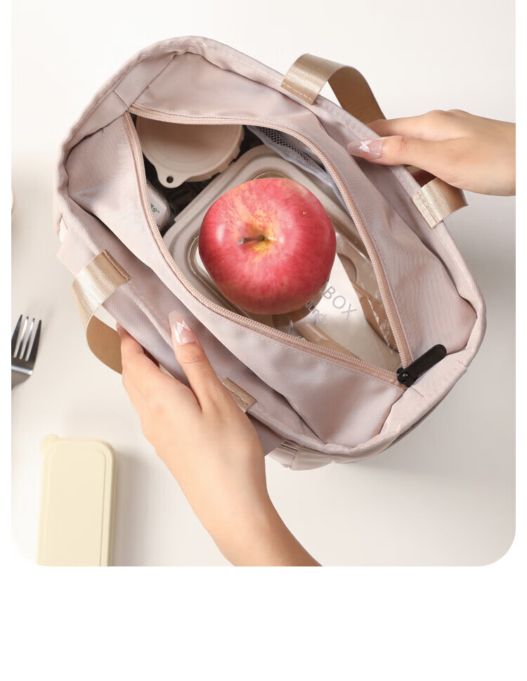 Right Away Lunch Box Bag Insulated Bento Bag with Handle for Students And Office Workers, Meal Container Storage Bag 2