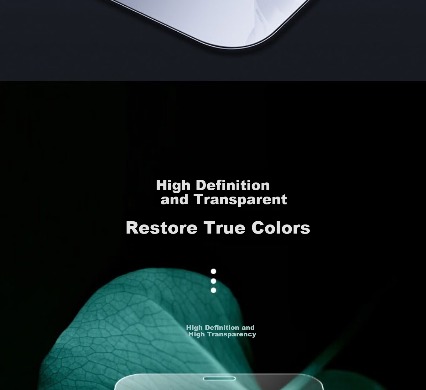 ESCASE Tempered Glass Screen Protector for IPhone 11/XR, High Definition No White Edge Non-Full Coverage Front Glass Film for IPhone 11/XR 7