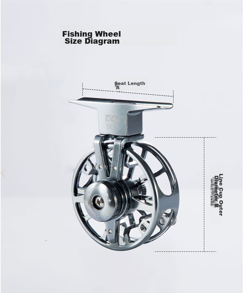 Dijia Yoke YK45 (53g), All-Metal Medium Spool Reel, Fishing Line Reel with Bait Release, Front Casting Spool, Ice Fishing Reel, Raft Reel, Fly Fishing Reel, Ultra-Light Fishing Reel, Fish Reel, Left And Right Interchangeable 9