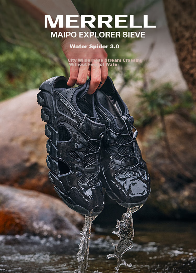 Merrell Outdoor Stream Trekking Sandals MAIPOSIEVE Lightweight Breathable Non-Slip Outdoor Camping Casual Sandals J031 Gray Blue 42 1
