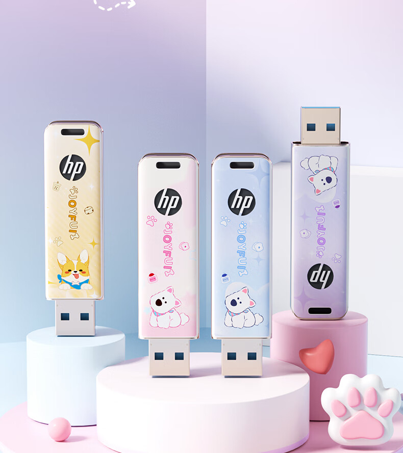 HP 32GB Cute Pet USB Flash Drive with Highland Terrier Type-C Adapter, Adorable Highland Terrier USB Drive, Up to 230MB/s, Suitable for Study, Office, Bidding, Mobile, PC, and Car Use 6