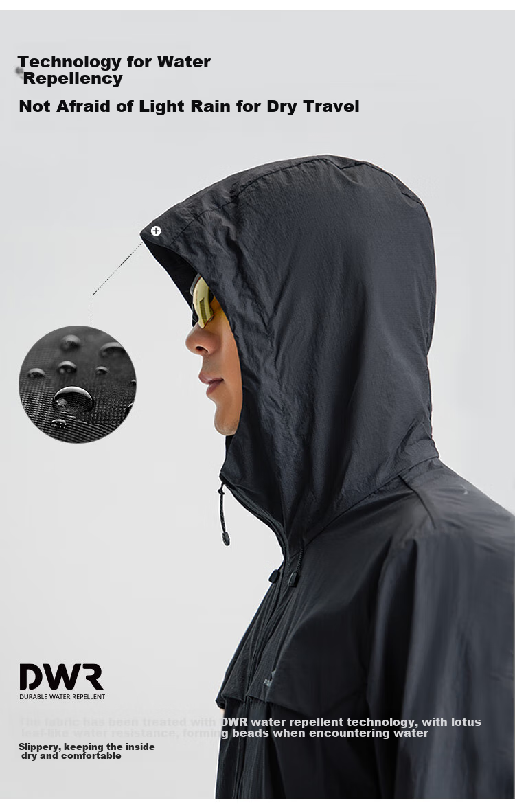 Toread Suzaku Men's Summer Outdoor Lightweight Sun Protection Jacket Loose Fit Hooded UV Protection Skin Jacket 6