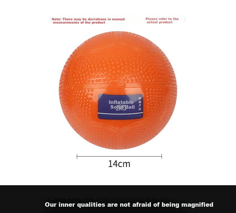Muzhou Solid Ball, 2kg Competition Exam Throwing Inflatable Solid Ball, Middle School Exam-Specific Professional Training Ball, 2KG 3
