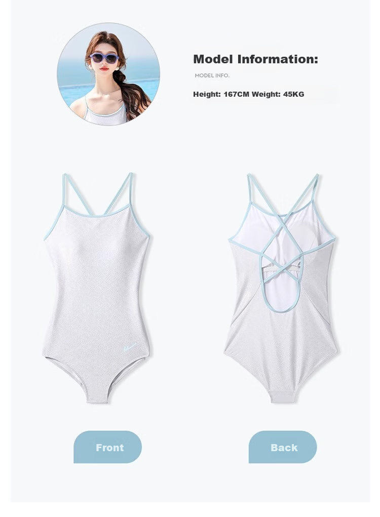 Huili Conservative One-Piece Swimsuit for Women, Square Leg Design for Swimming Pool, Tummy Control Slimming Swimwear for Hot Springs, 14083HZ Black M 9