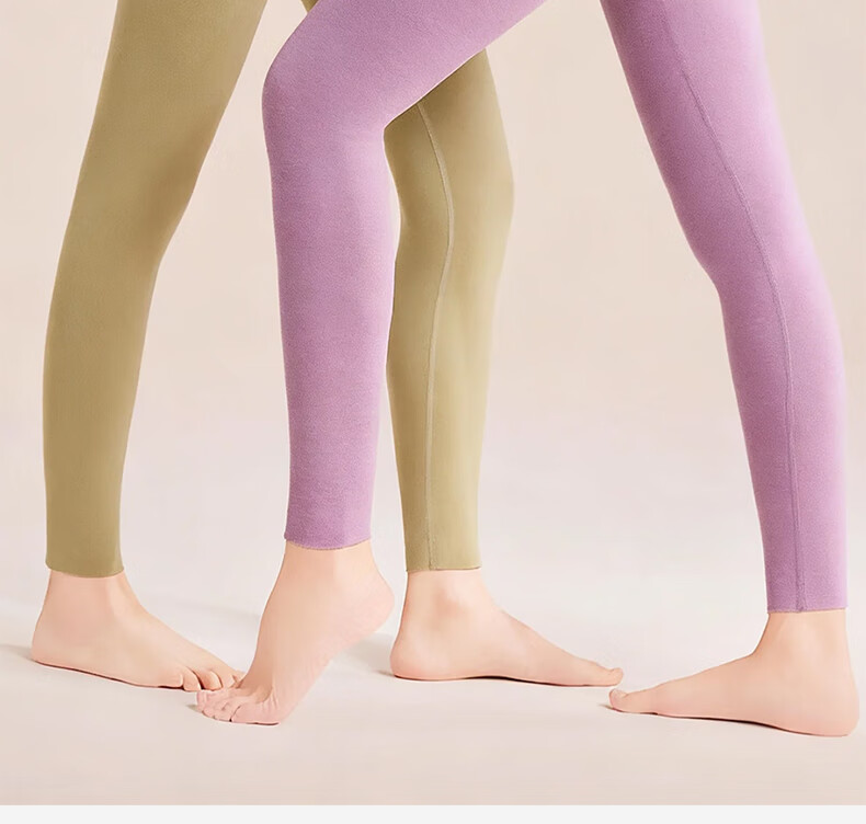 Avandi Women's Thin Autumn Winter Seamless Wool Silk Thermal Leggings High Waist Slim Fit Tights 1