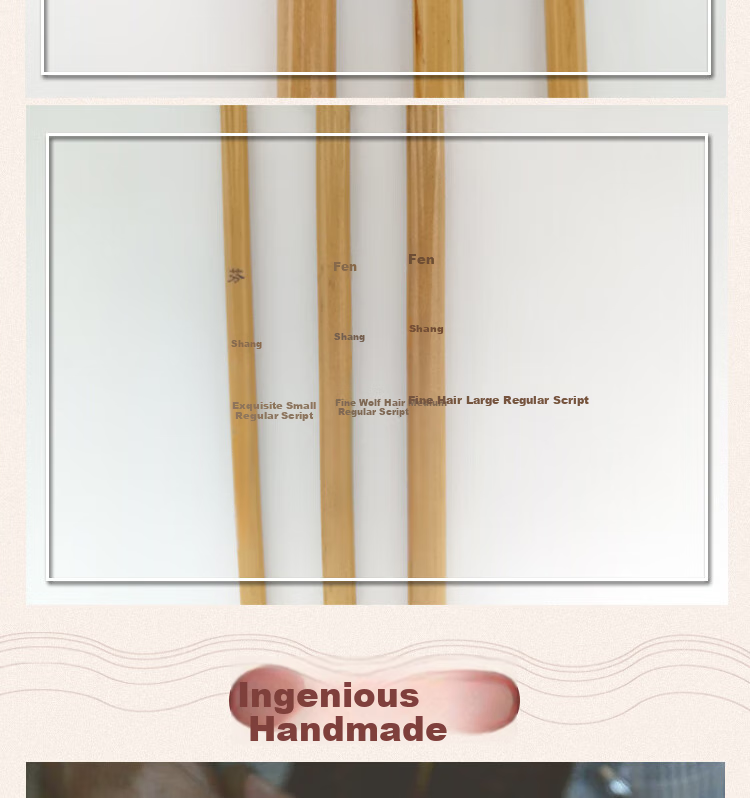 Fenshang Premium Wolf Hair Calligraphy Brush Set for Large, Medium And Small Regular Script, Suitable for Students, Beginners, And Calligraphy Training Classes, for Practicing Regular And Running Script 5
