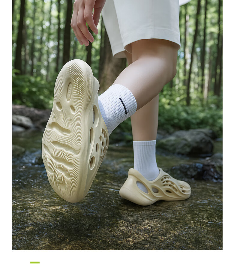 FOOTOPPO EVA Coconut Hole Shoes for Men, Summer Outdoor Wear, Sports Non-Slip Sandals, Slip-On Closed-Toe Slippers 15