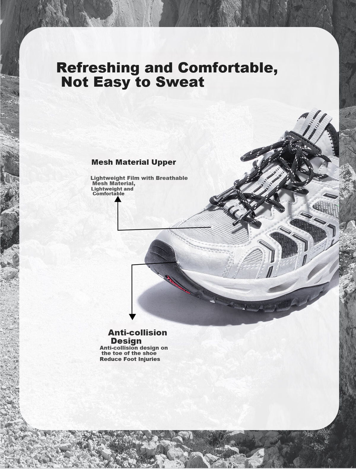 TOREAD Men's Creek Tracing Shoes, Spring And Summer Outdoor Non-Slip Breathable Quick-Drying Beach Shoes, Water Wading Hiking Sandals TFEECN81976 2