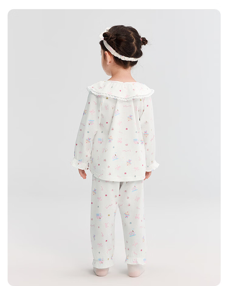 BALABALA Girls' Pajama Set, Autumn Children's Loungewear, Cute Sweet Outfit for Toddlers And Babies, Suitable for Going Out, 209325171001 9