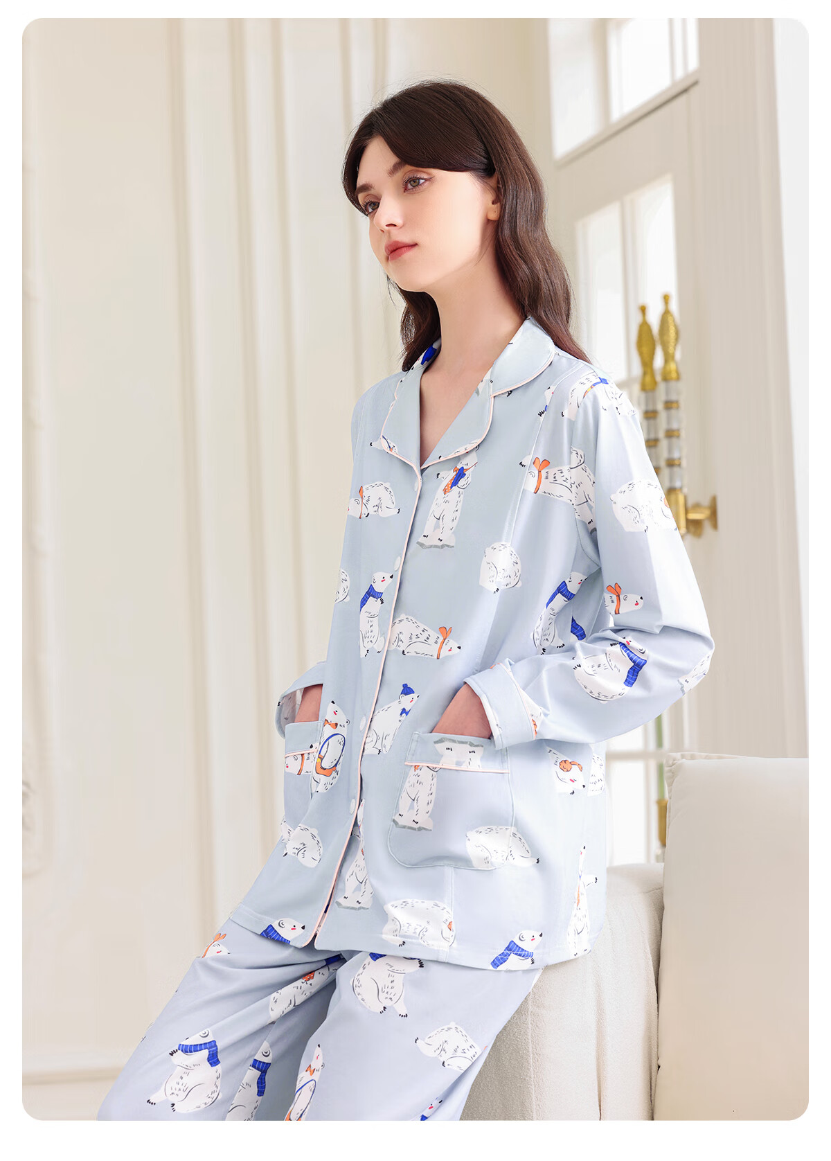 JOYNCLEON Postpartum Maternity Pajamas Women Tianshan Cotton Spring Summer Nursing Homewear XL Jyz179431 25