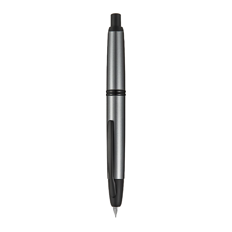 PILOT CAPLESS Button Fountain Pen for Business And Adult Use, Metal Color Barrel, F Nib, Metallic Gray FC-1700RB